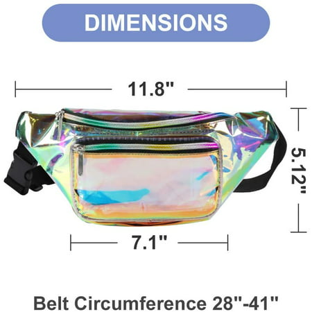 Women Bag For Waist Rainbow Purse Pack With Zipper And Belt Color Colorful NEW